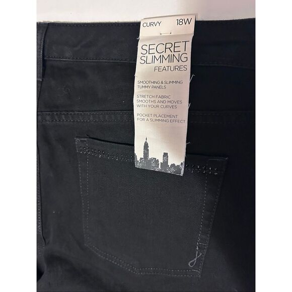 Jones New York Black Jeans Women’s Size18W Gramercy Curvy Slimming NWT - Picture 4 of 13
